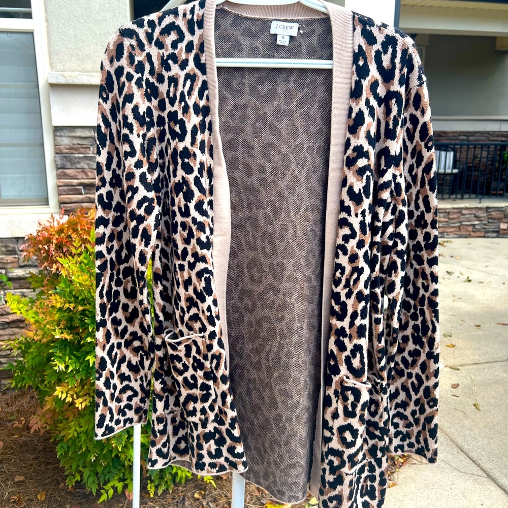 J.Crew Leopard Cardigan